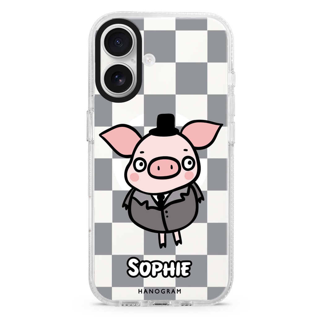 Handsome Pig MagSafe Compatible iPhone 16 Ultra Clear Case - Personalized and Stylish Protection