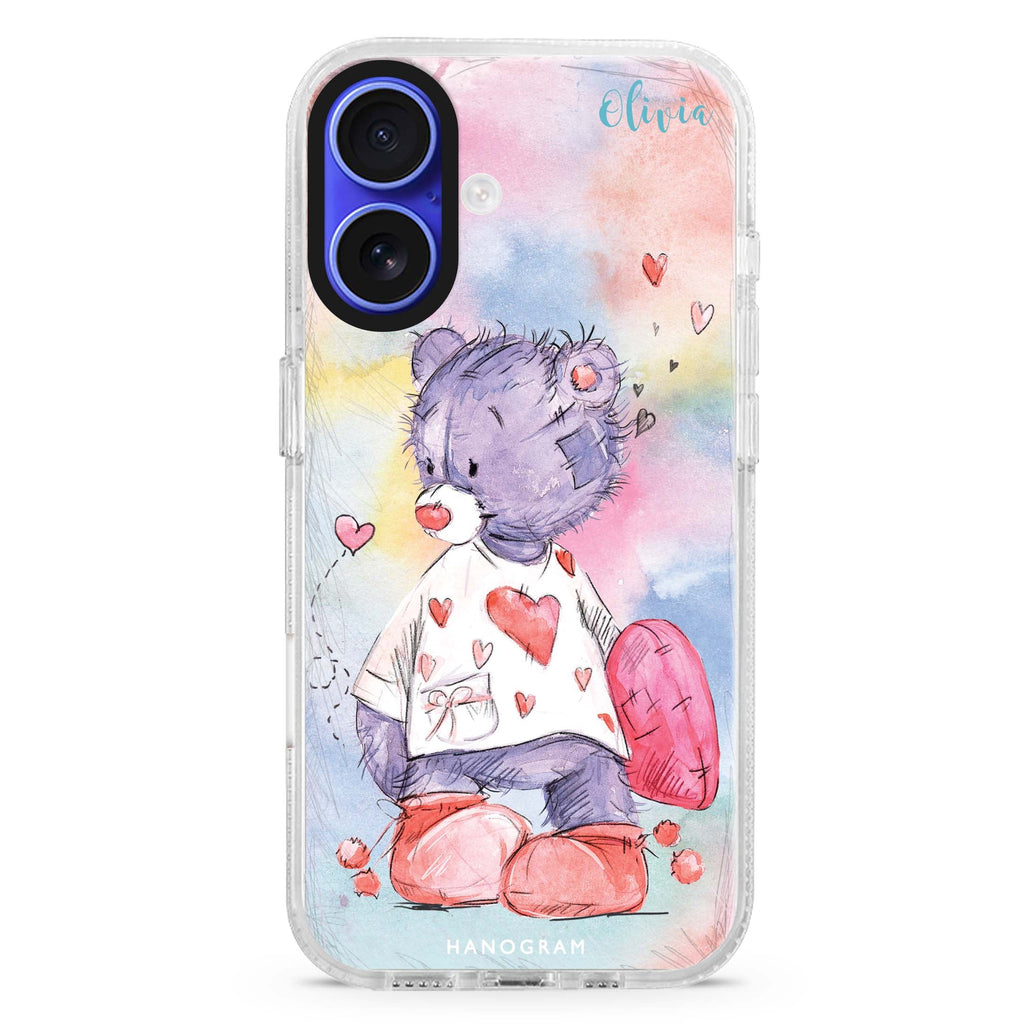 Sweet Bear MagSafe Compatible iPhone 16 Ultra Clear Case - Personalized and Stylish Protection
