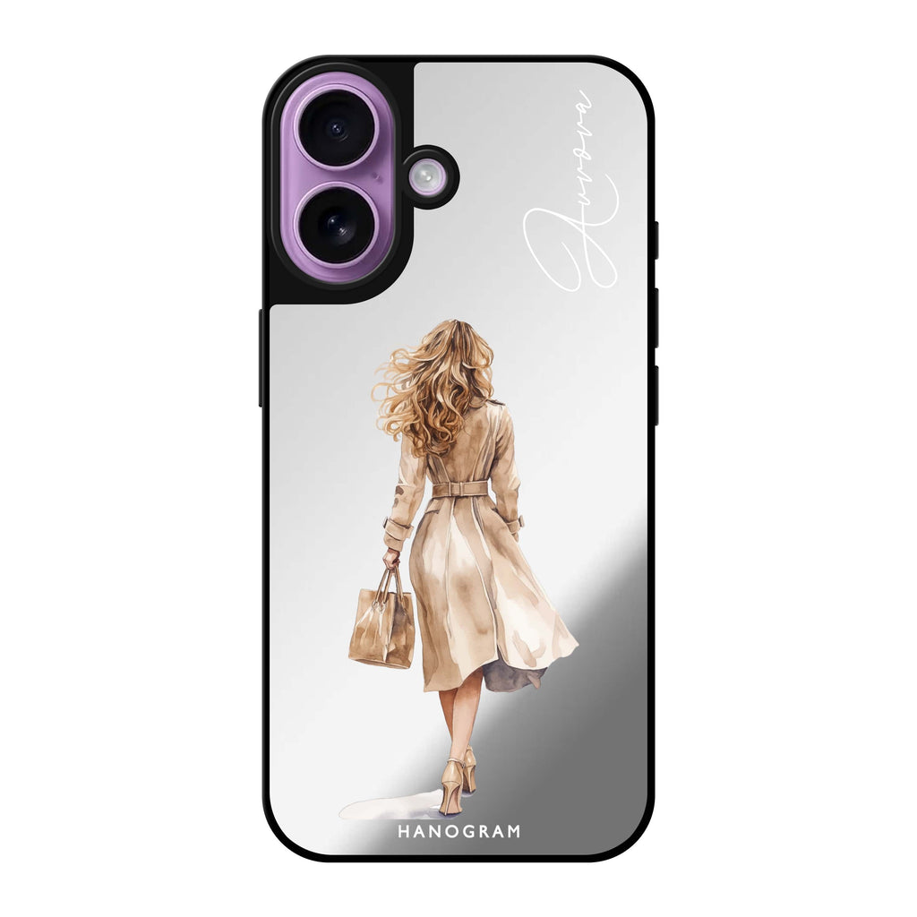 Reflective iPhone 16 Mirror Case –Trench Walk iPhone Design