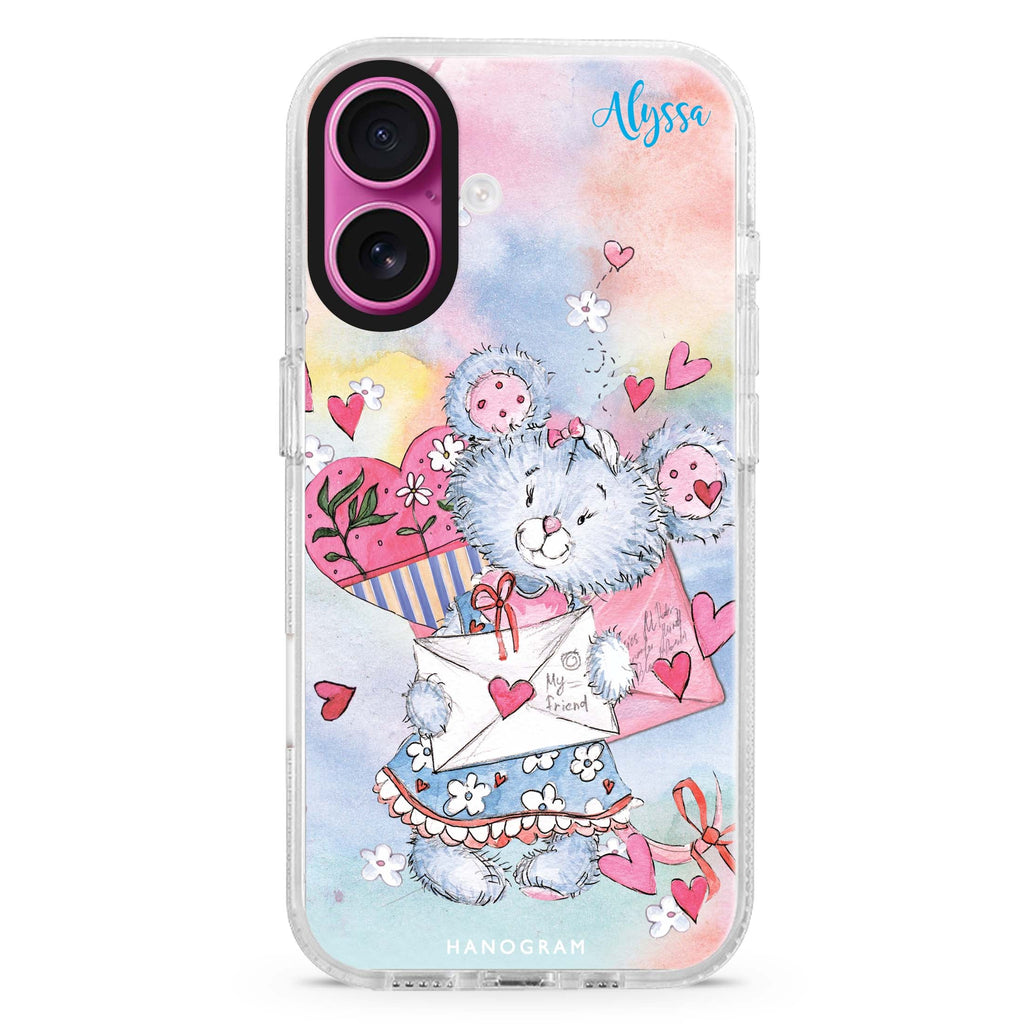 Sweet Bear MagSafe Compatible iPhone 16 Ultra Clear Case - Personalized and Stylish Protection