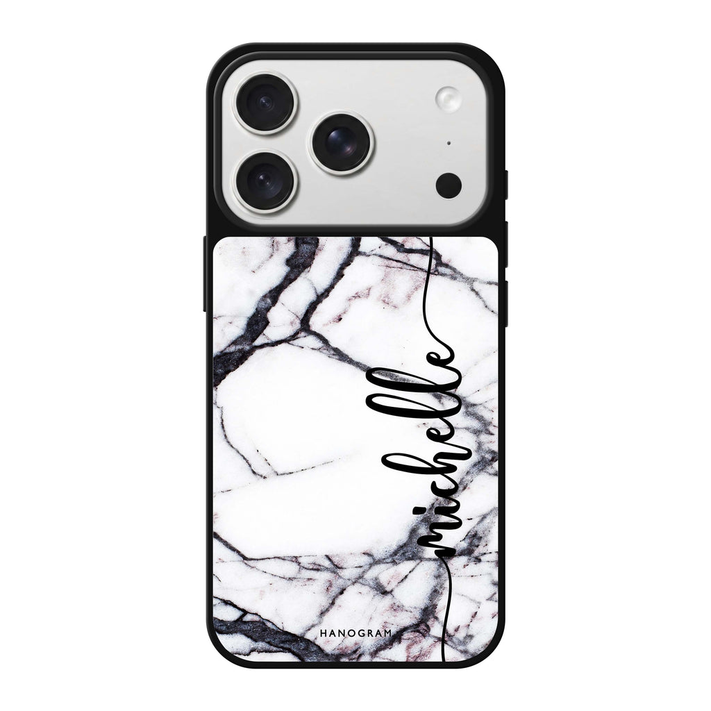 Marble Edition VI personalized name marble iPhone 18 Pro Max mirror case