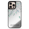Fall Leaf personalized name floral design iPhone 16/15/14 Pro Max & Pro mirror case
