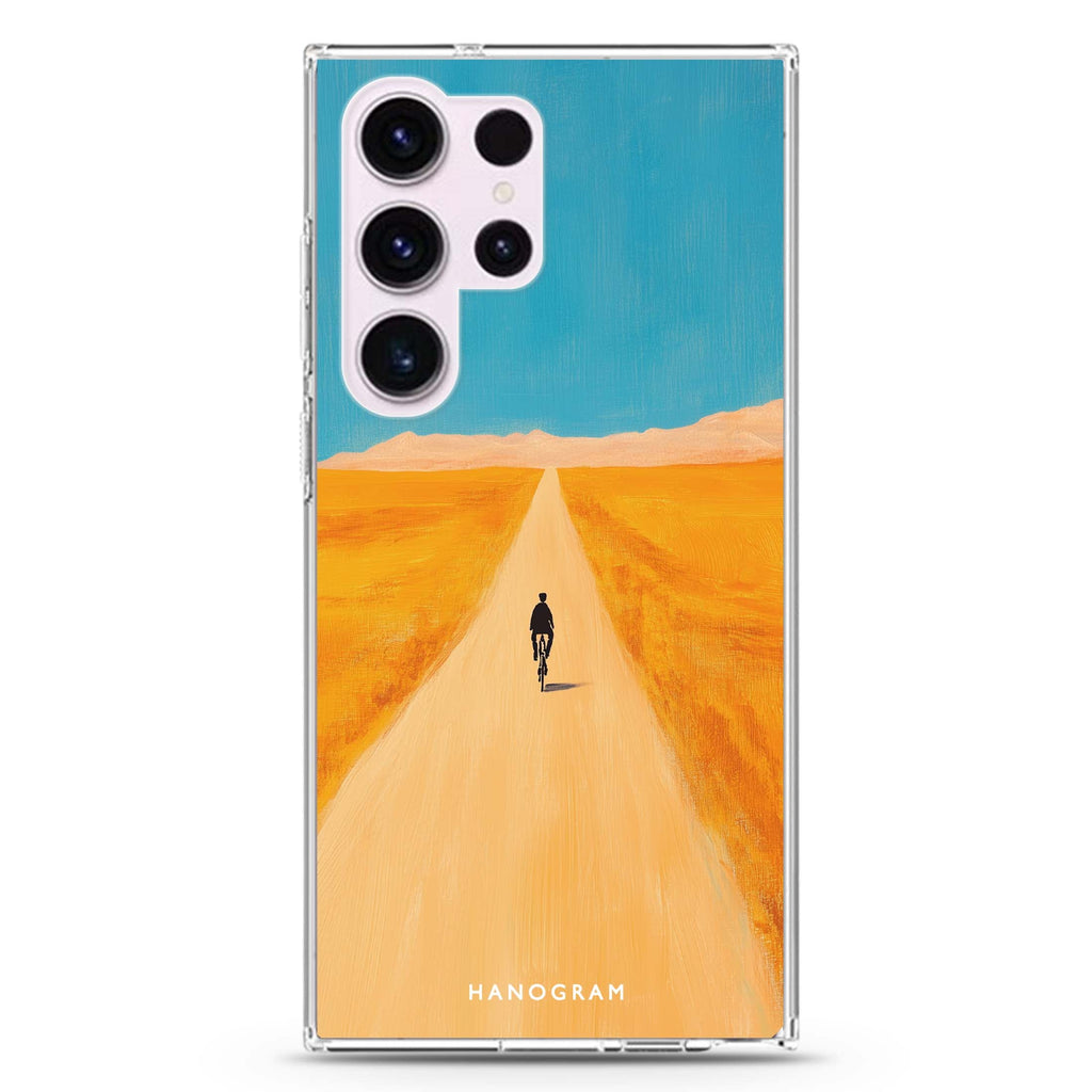 Pedal Alone Samsung Galaxy S26/S25/S24/S23/S22 Ultra ultra clear case, transparent design, main view