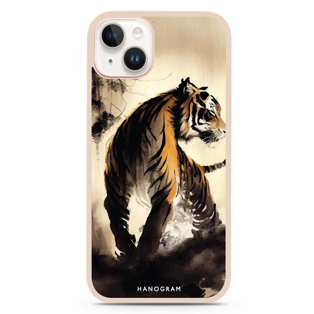 Tiger Painting iPhone 15 Impact Guard Bumper Case
