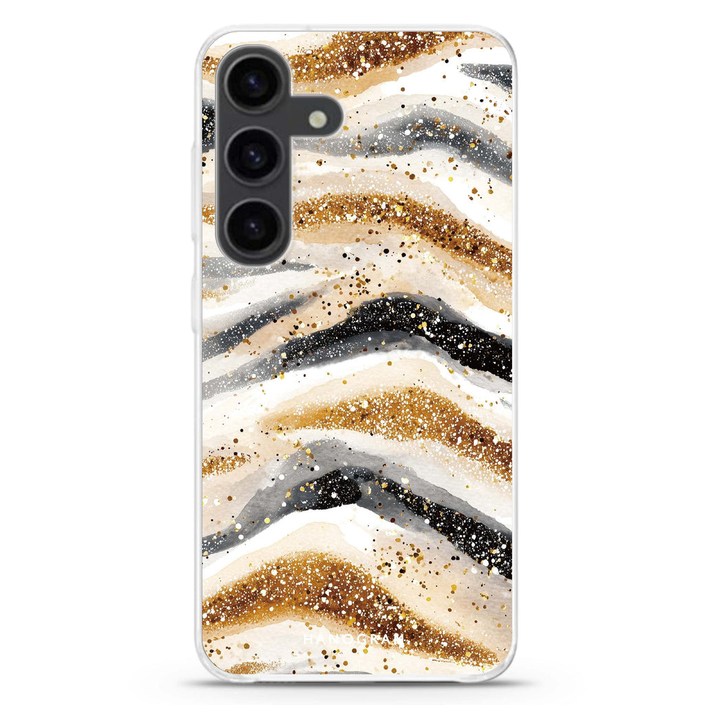 Golden Stripes Samsung Galaxy Ultra Clear Case