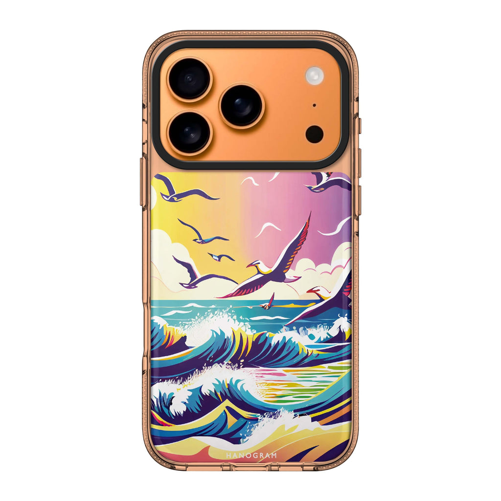 Waves & seagulls bird wave animal nature iPhone 17 Pro Max ultra clear case