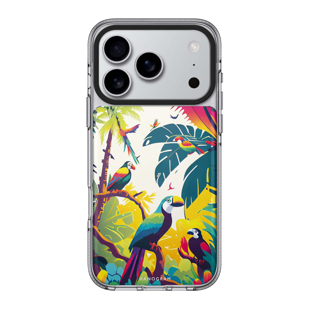 Tropical birds Style 2 bird animal summer iPhone 17 Pro Max ultra clear case