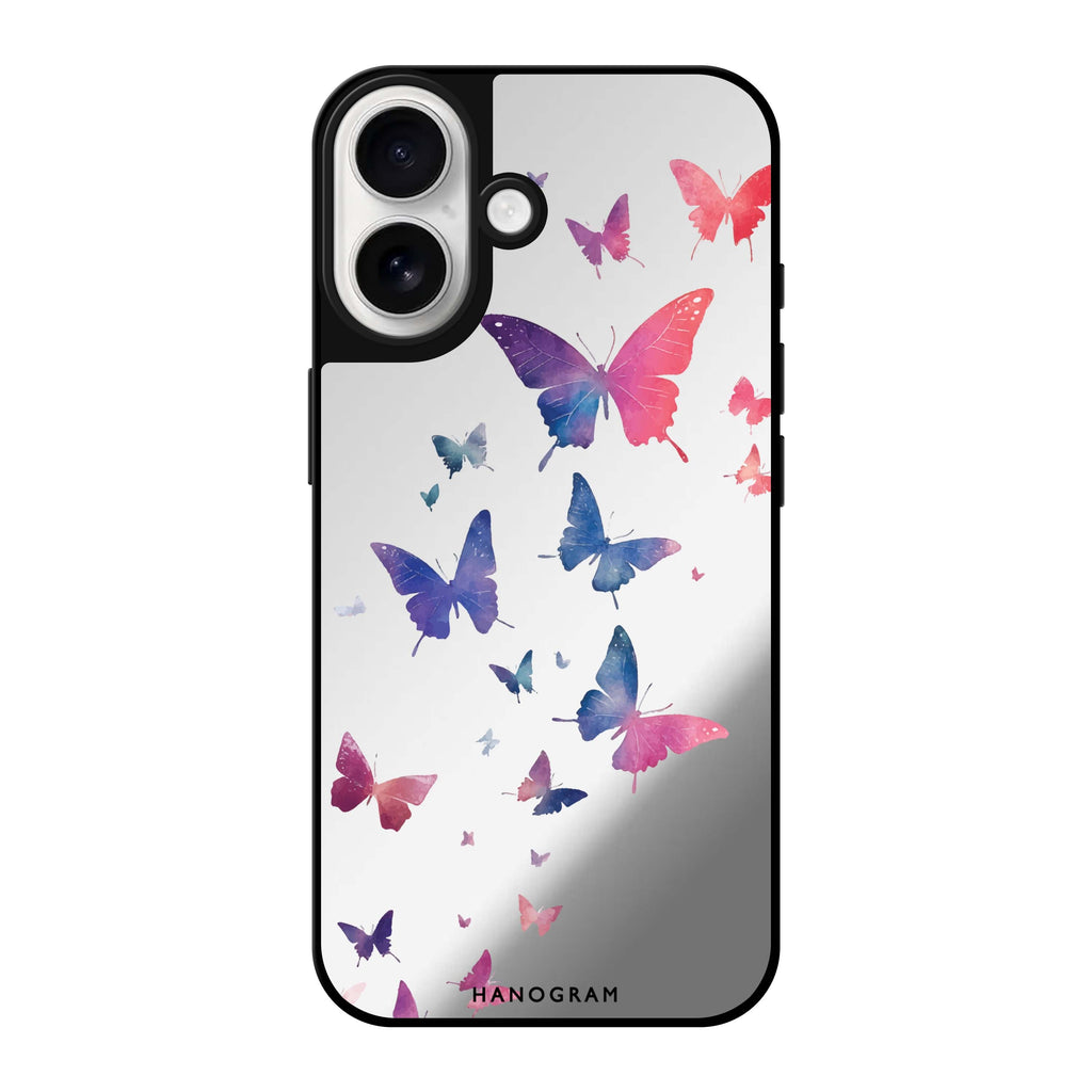 Reflective iPhone 16 Mirror Case –Light Wings iPhone Design