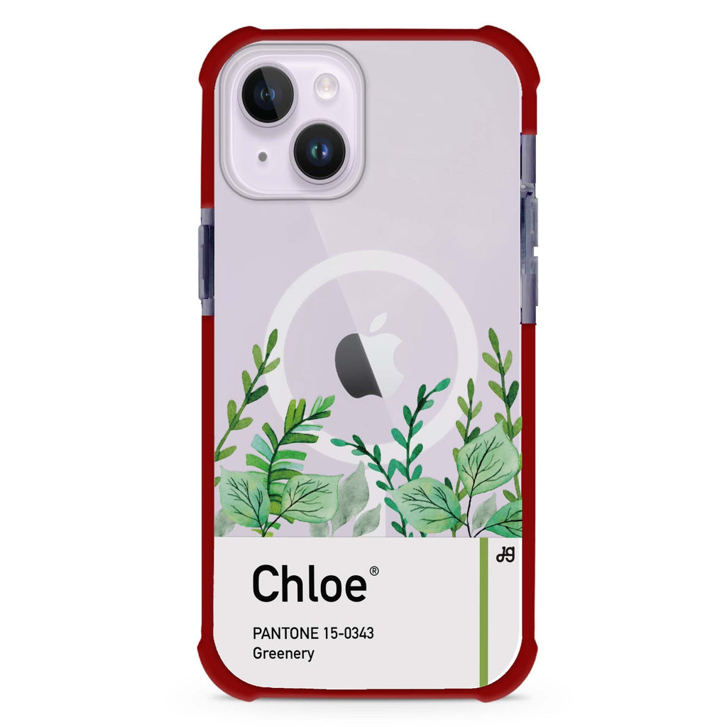 #15-0343 Greenery I iPhone 15 Plus MagSafe Compatible Ultra Shockproof Case