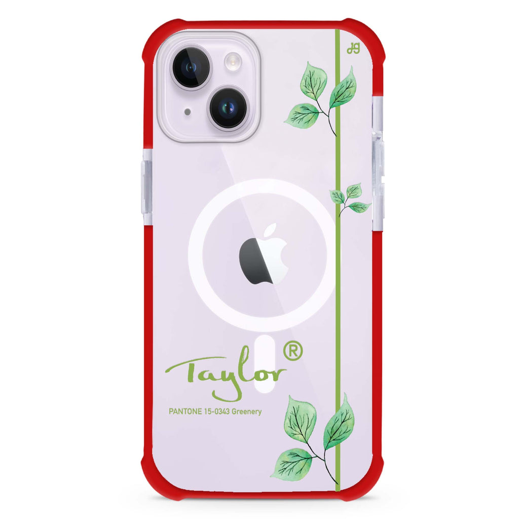 #15-0343 Greenery II iPhone 15 Plus MagSafe Compatible Ultra Shockproof Case