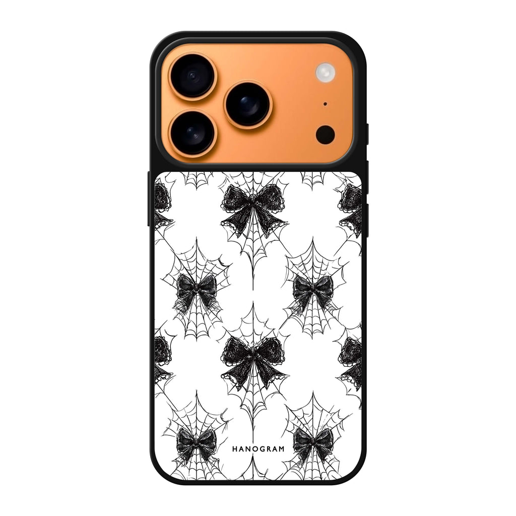 Gothic Web Lace halloween fashion spooky iPhone 17 Pro Max mirror case