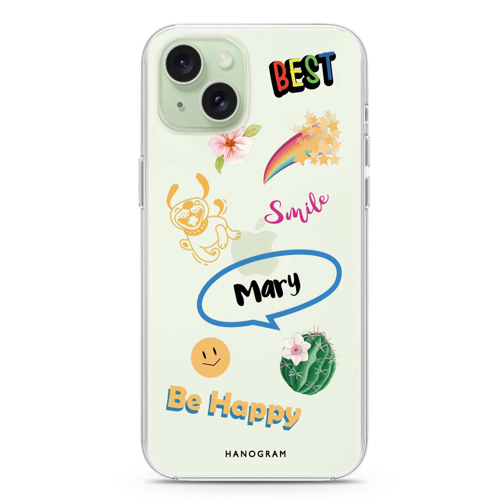 Positive Sticker iPhone 15 plus Ultra Clear Case