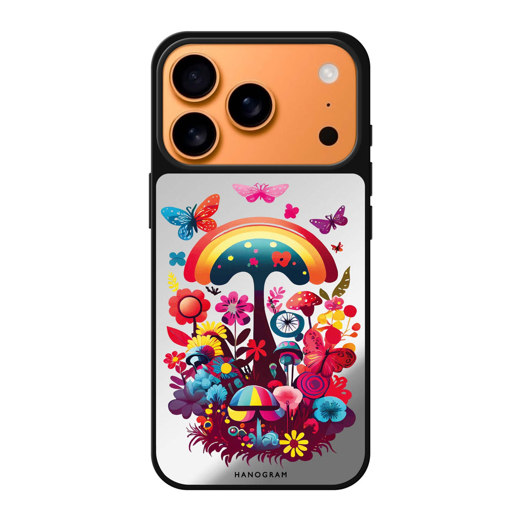 Magic Garden spring floral nature whimsical iPhone 17 Pro Max mirror case