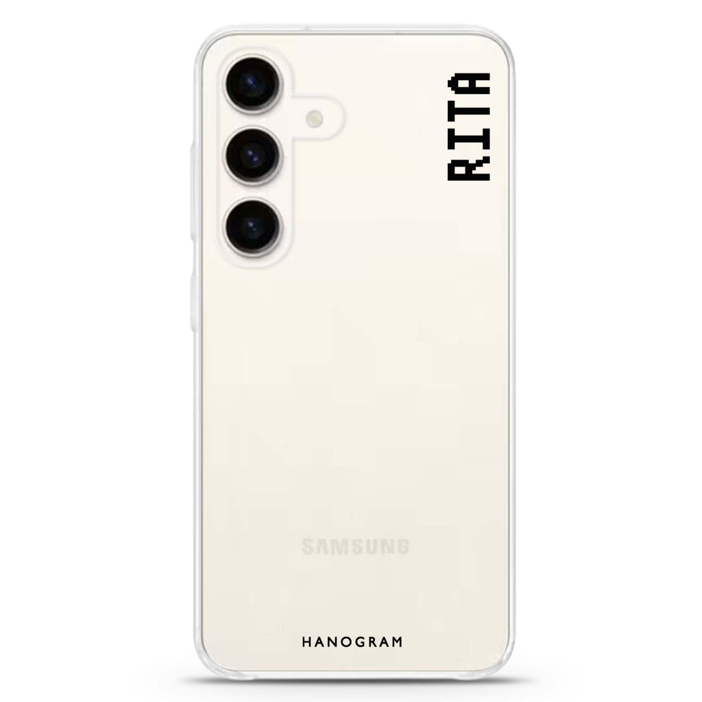 Pixel Custom Name II Samsung Galaxy Ultra Clear Case