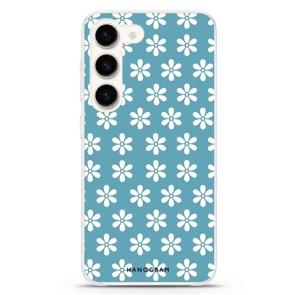 Endless Bloom ultra-clear case for Samsung Galaxy S23/S22, front view