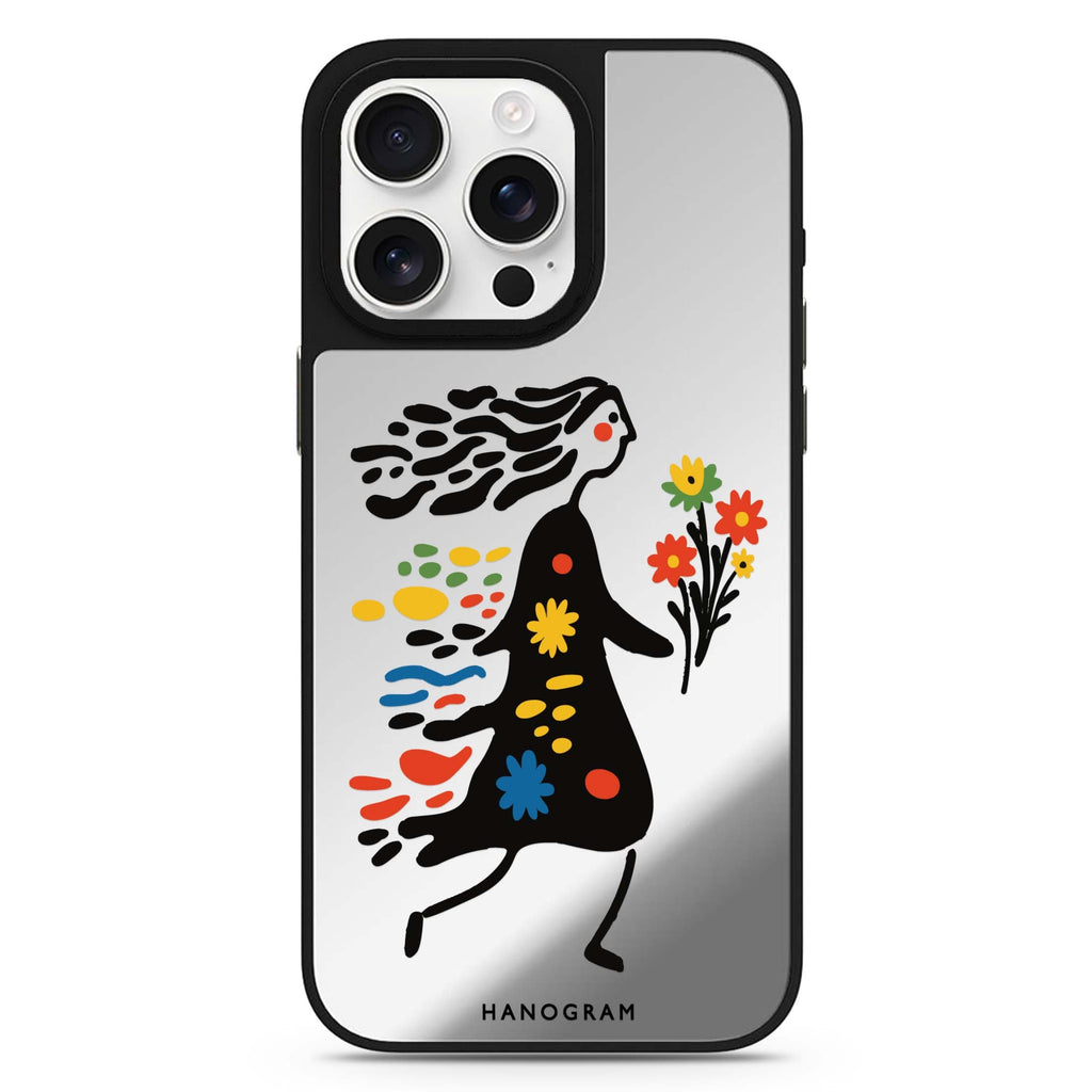 Chasing Blooms MagSafe compatible mirror case for iPhone 16/15/14 Pro Max and Pro, main view