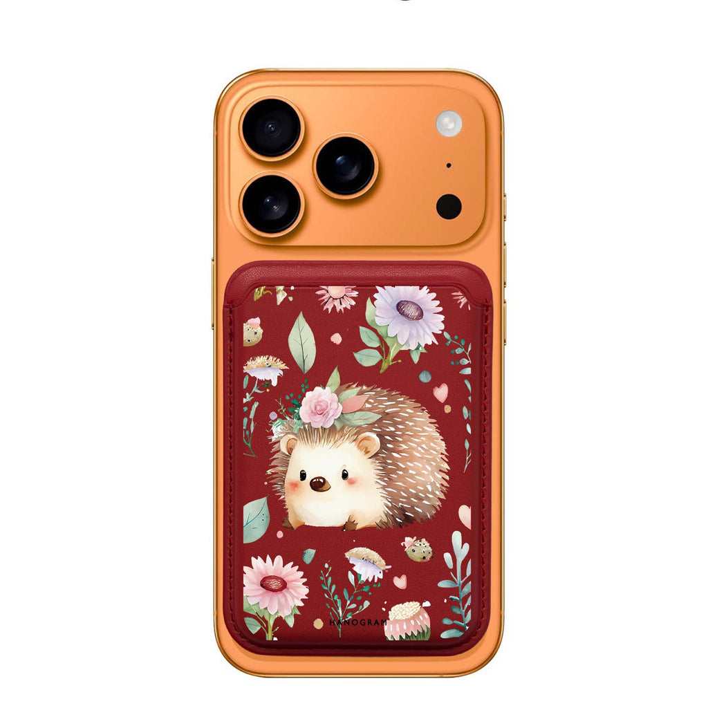 Hedgehog MagSafe wallet for iPhone, slim magnetic card holder, main view