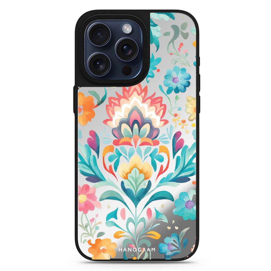 Watercolor Floral MagSafe compatible mirror case for iPhone 16/15/14 Pro Max and Pro, main view