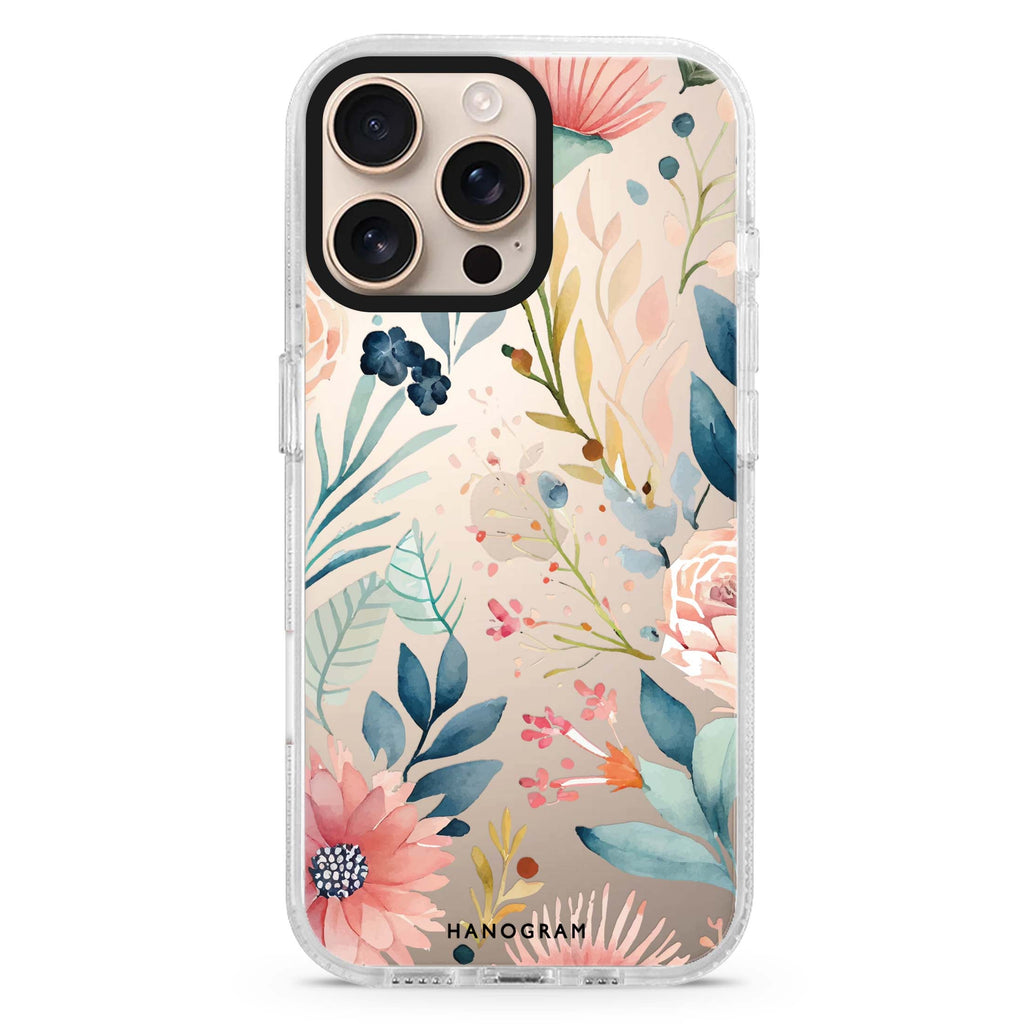 Floral Pattern iPhone 16 Pro & 16 Pro Max Case - Personalized and Stylish Protection