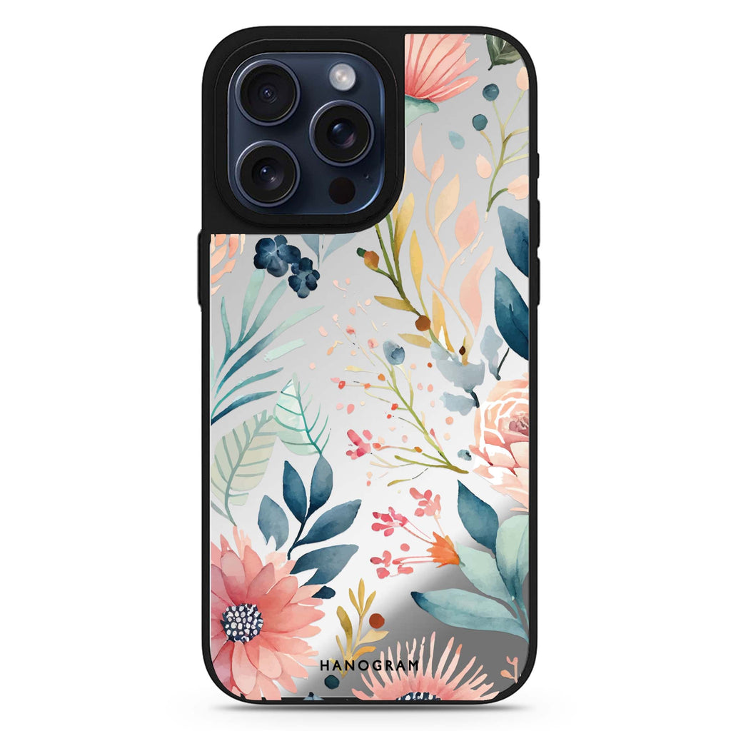 Floral Pattern #2 MagSafe compatible mirror case for iPhone 16/15/14 Pro Max and Pro, main view