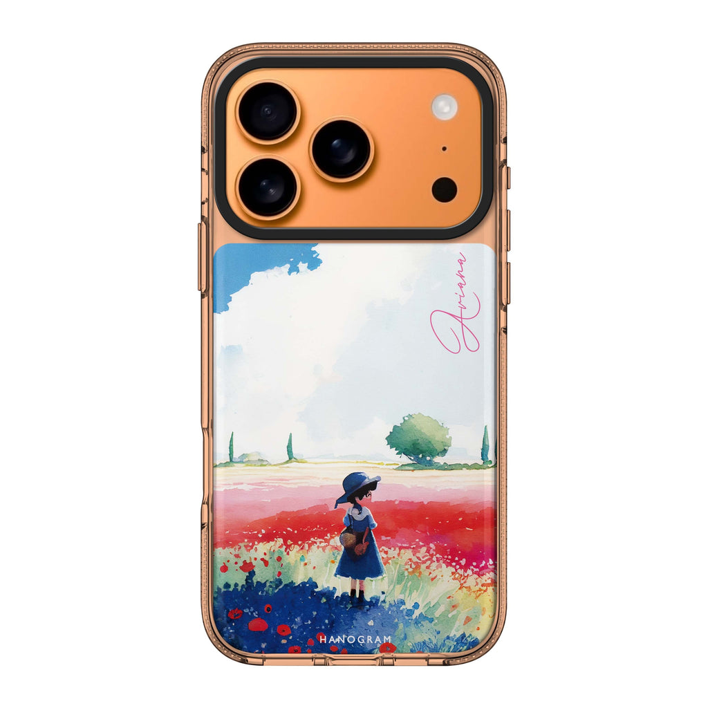 A Little Girl personalized name portrait cute iPhone 17 Pro Max ultra clear case