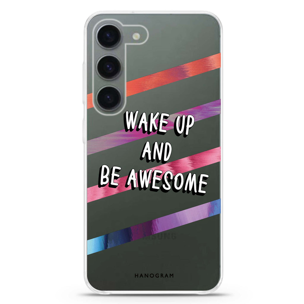 Wake up ultra-clear case for Samsung Galaxy S23/S22, front view