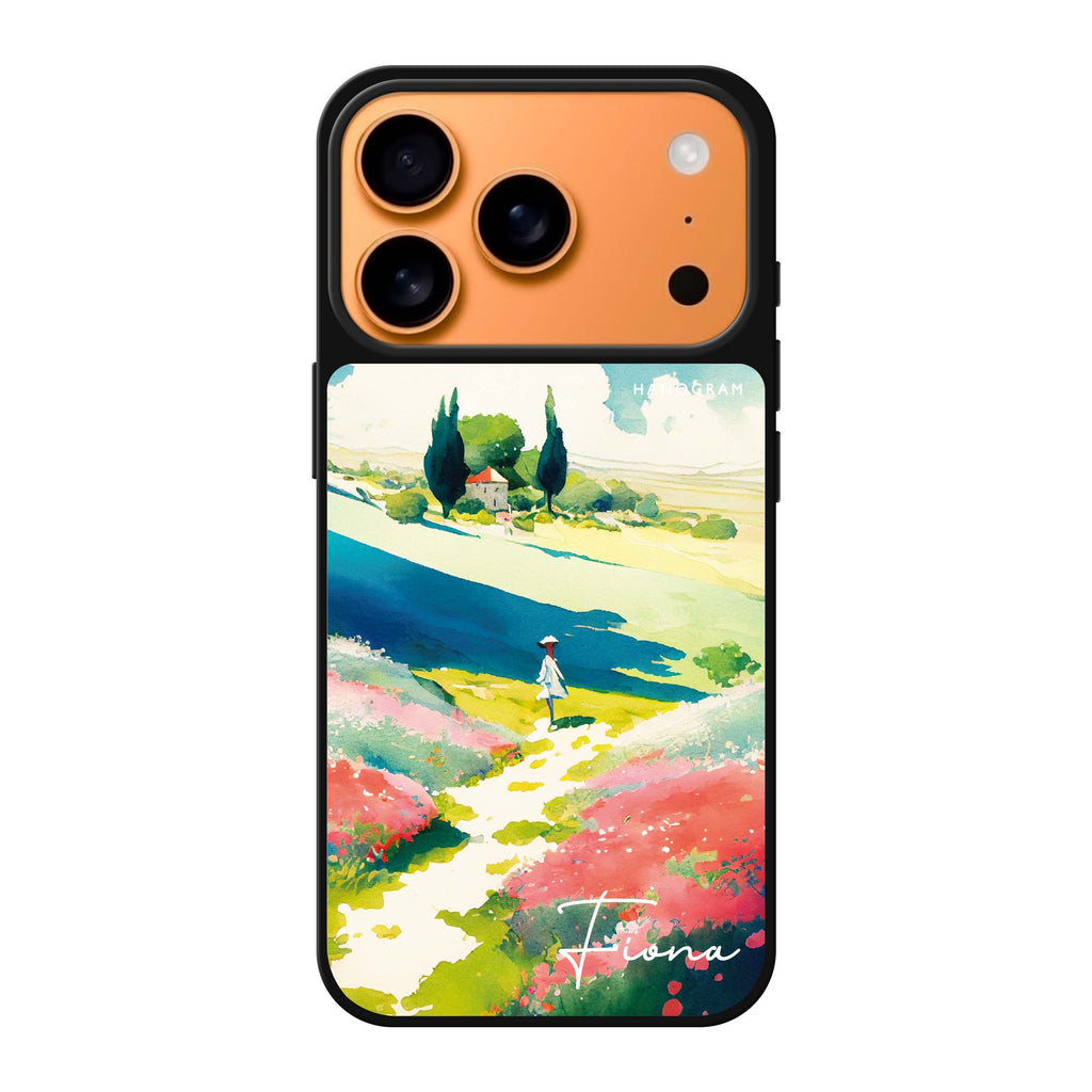 Abstract drawing personalized name abstract iPhone 17 Pro Max mirror case