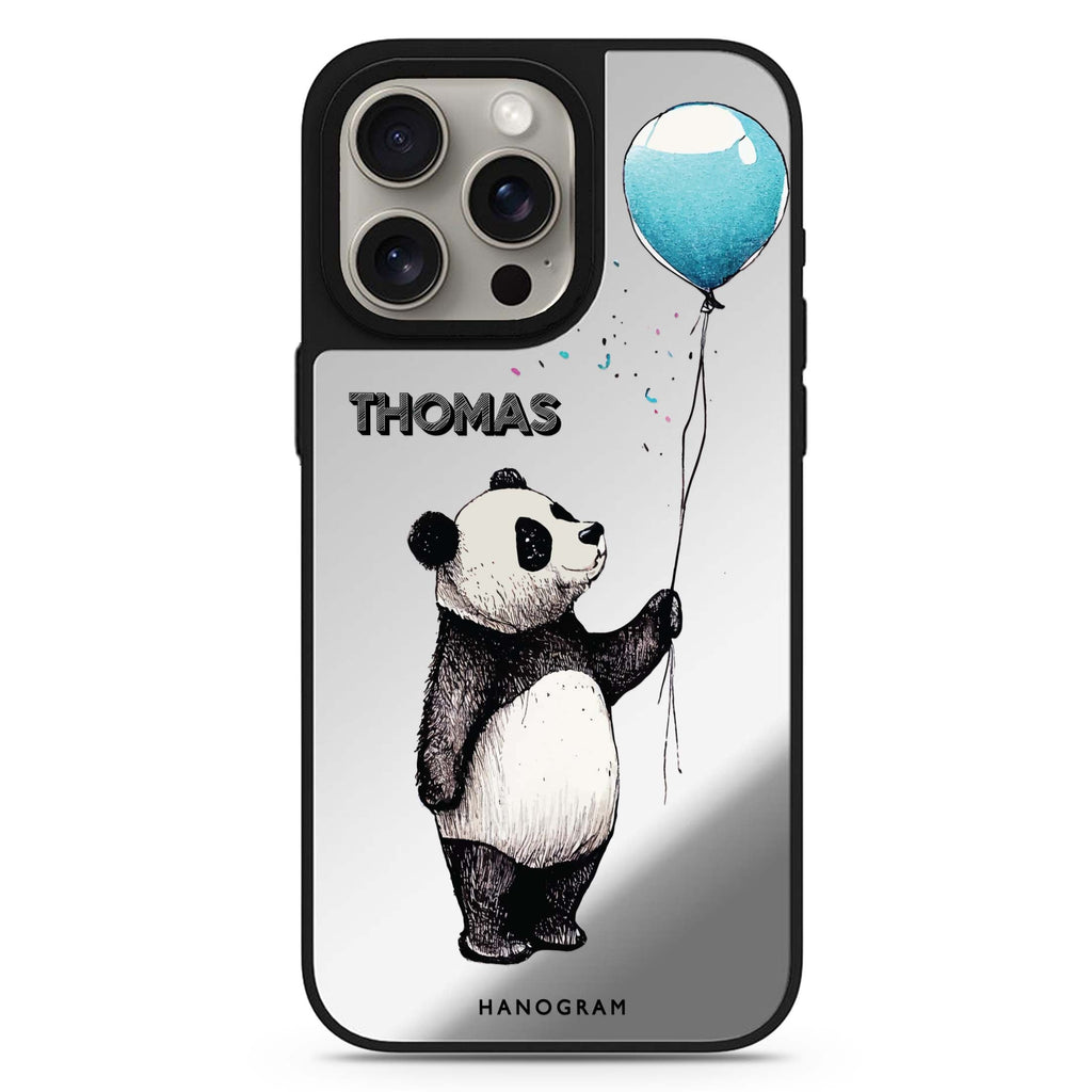 Little Panda personalized name MagSafe mirror case for iPhone 16/15/14 Pro Max and Pro, main view
