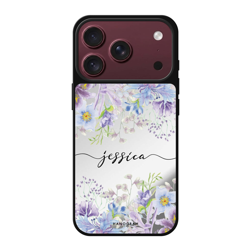 Flowers Bloom personalized name spring flower floral iPhone 18 Pro Max mirror case