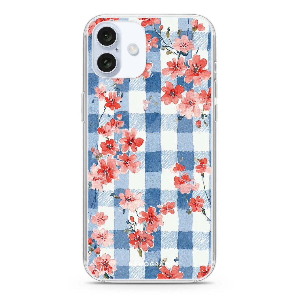 Gingham Bloom MagSafe Compatible Ultra Clear Case