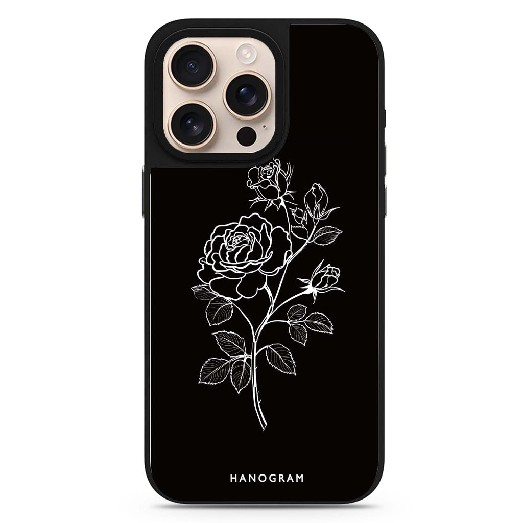 Trinity Rose floral design iPhone 16/15/14 Pro Max & Pro mirror case