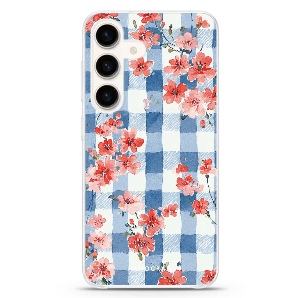 Gingham Bloom Samsung Galaxy Ultra Clear Case