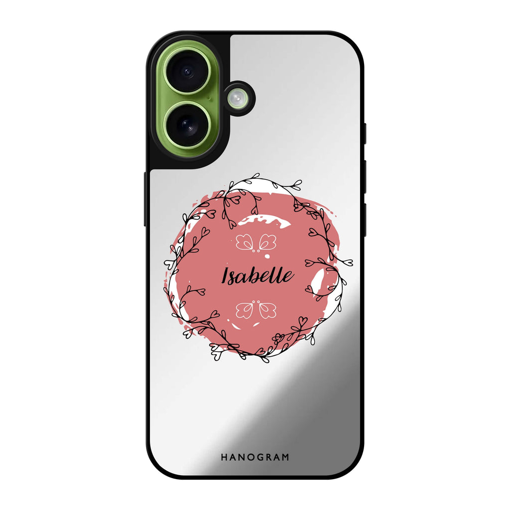 Reflective iPhone 16 Mirror Case –Heart Crown Design