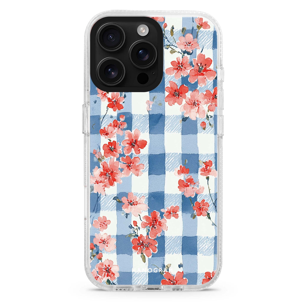 Gingham Bloom MagSafe Compatible Ultra Clear Case