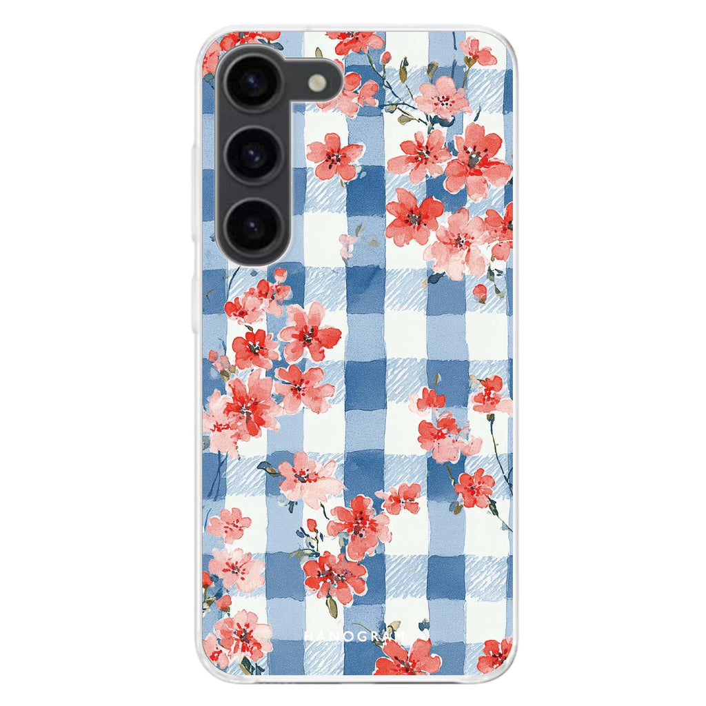 Gingham Bloom Samsung Galaxy Ultra Clear Case