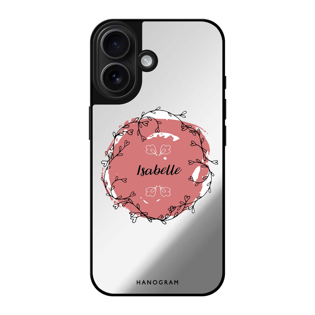 Reflective iPhone 16 Mirror Case –Heart Crown Design