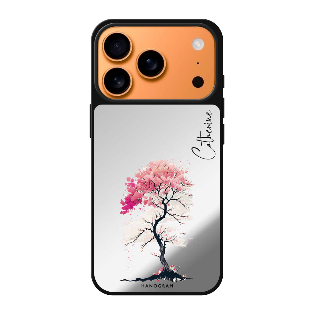 A Cherry tree personalized name cherry tree floral fruit iPhone 17 Pro Max mirror case