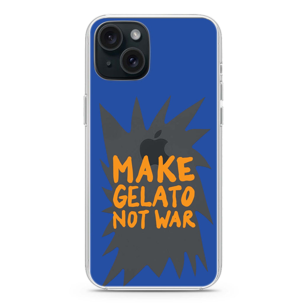 Make Gelato Not War iPhone 15 plus Ultra Clear Case