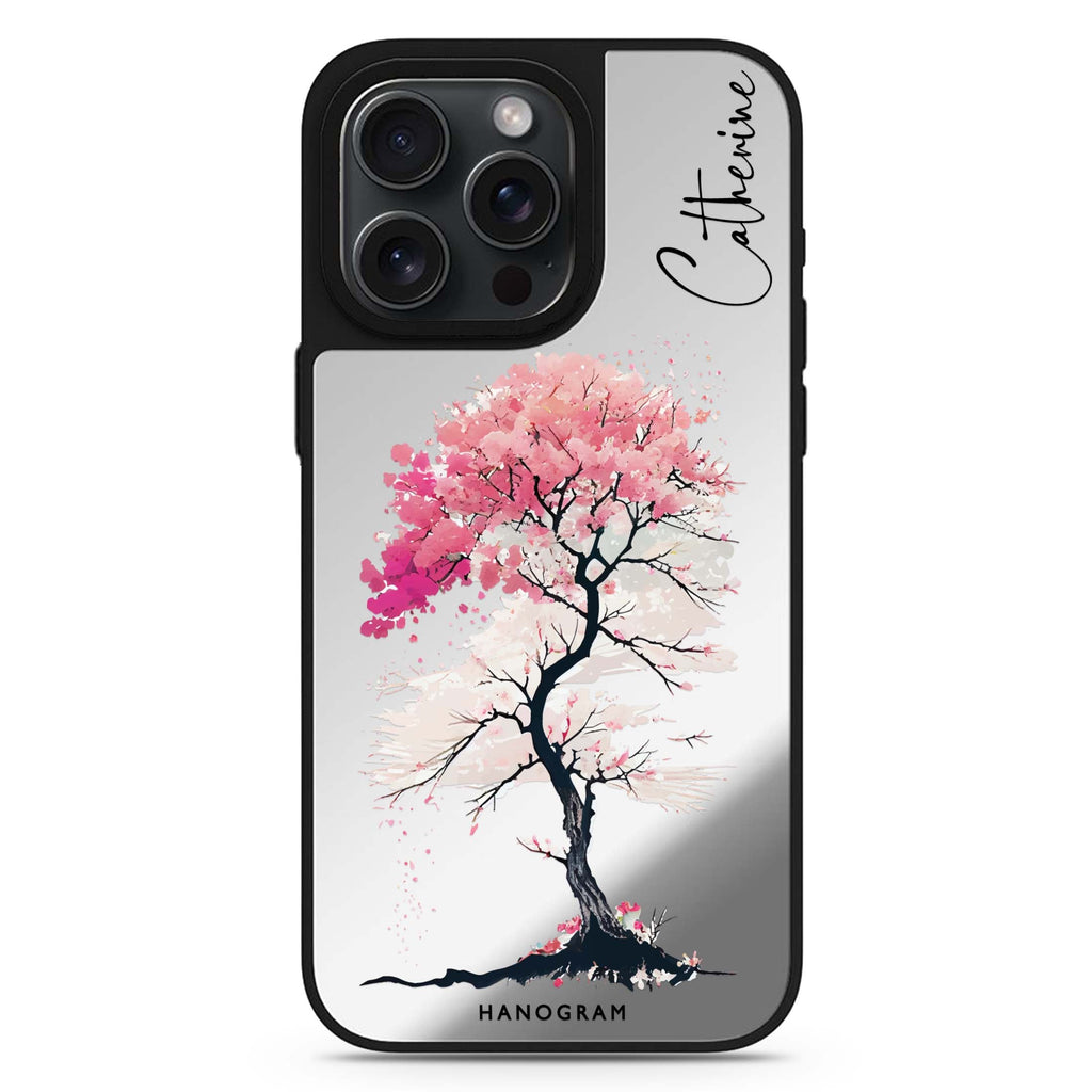A Cherry Tree personalized name MagSafe mirror case for iPhone 16/15/14 Pro Max and Pro, main view