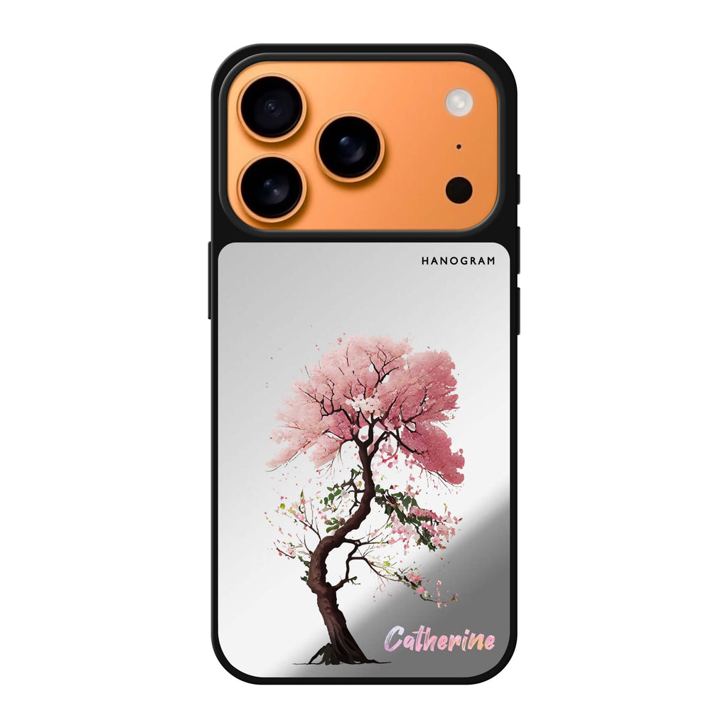 Cherry tree personalized name cherry tree floral fruit iPhone 17 Pro Max mirror case