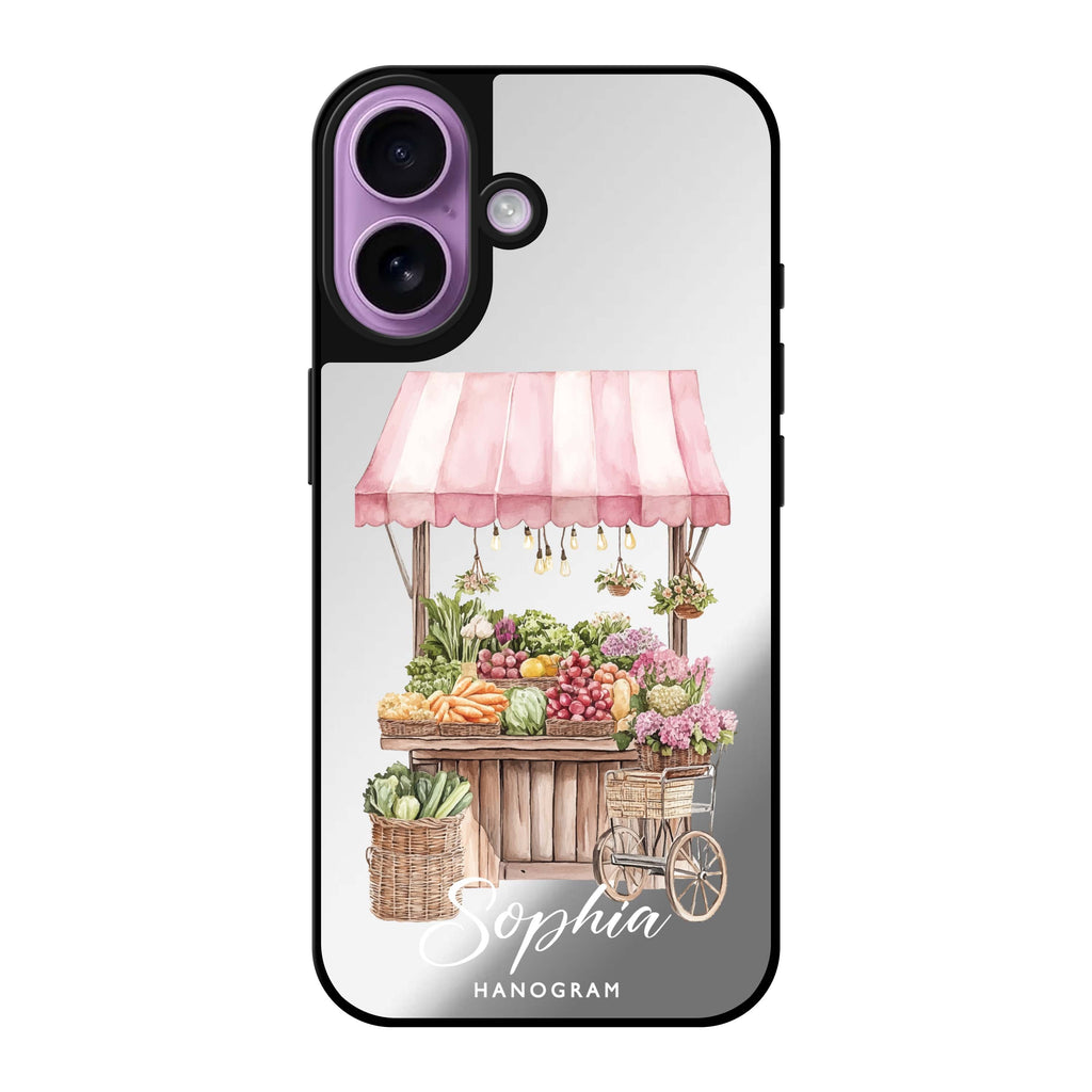 Reflective iPhone 16 Mirror Case –Blush Market iPhone Design