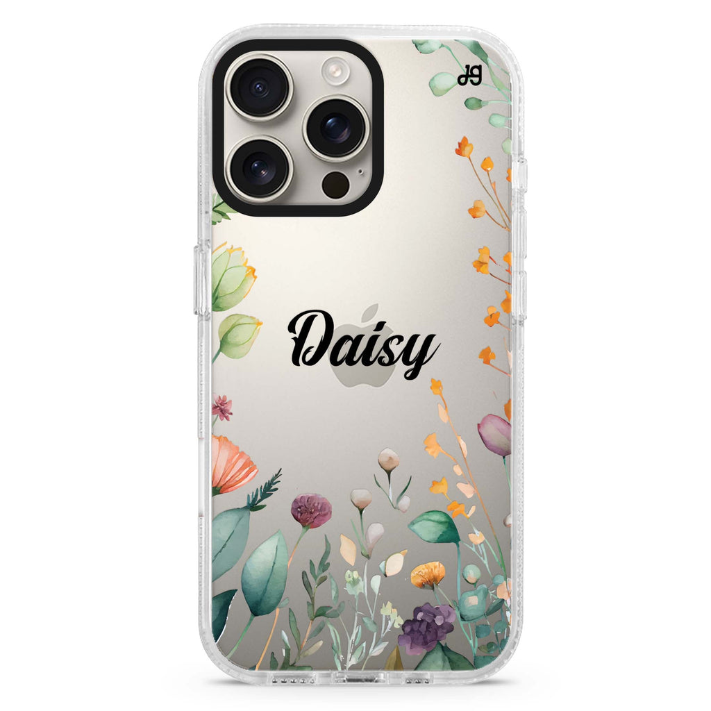 Beautiful Garden Custom Name iPhone 16/15/14 Pro Max/Pro Clear Case Hanogram Beautiful Garden Custom Name iPhone 16/15/14 Pro Max/Pro Clear Case Hanogram
