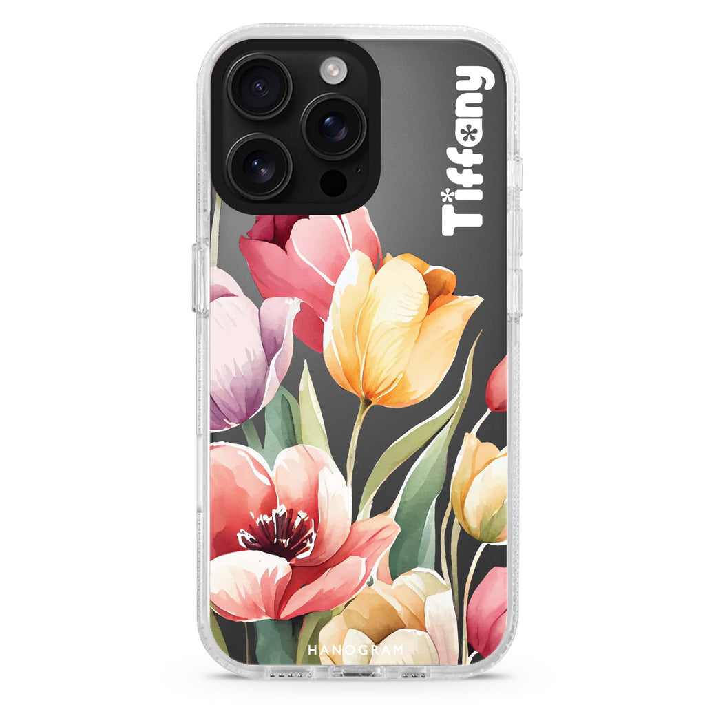 Watercolor tulip iPhone 16 Pro & 16 Pro Max Case - Personalized and Stylish Protection
