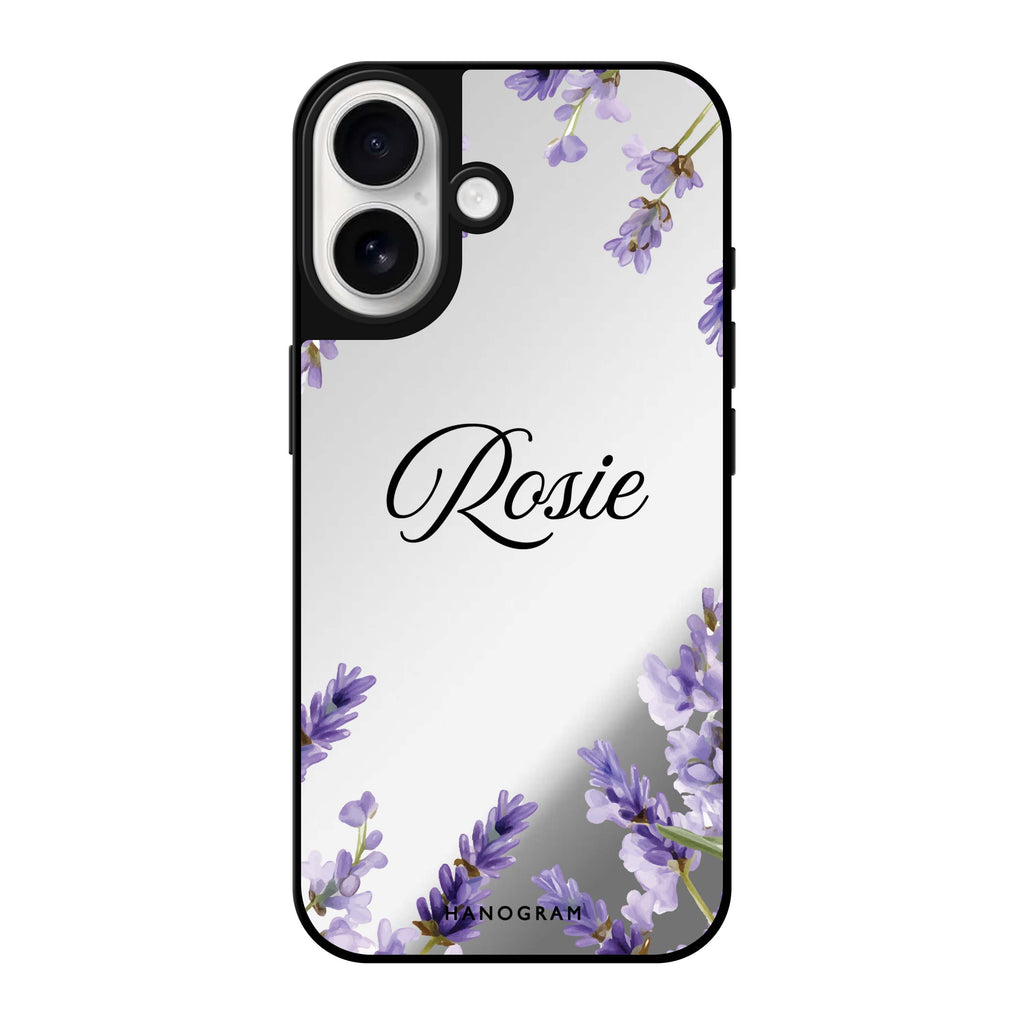 Reflective iPhone 16 Mirror Case –Lavender Corners iPhone Design