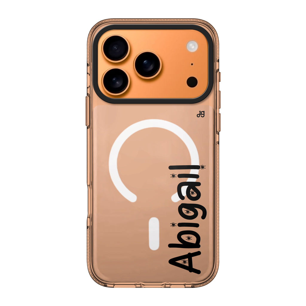 Haunted Lettering personalized name ghost Halloween typography spooky iPhone 17 Pro Max ultra clear case