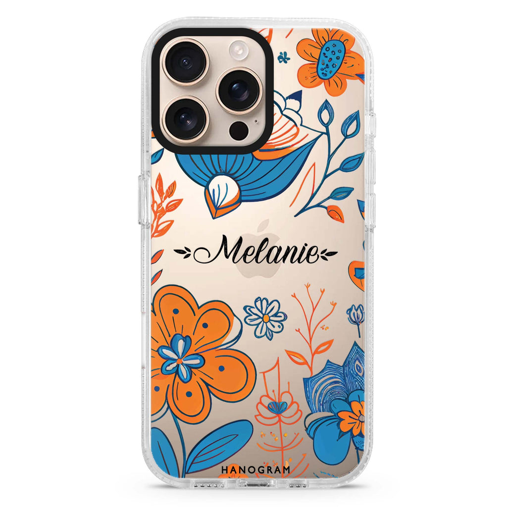 Floral Pattern iPhone 16 Pro & 16 Pro Max Case - Personalized and Stylish Protection