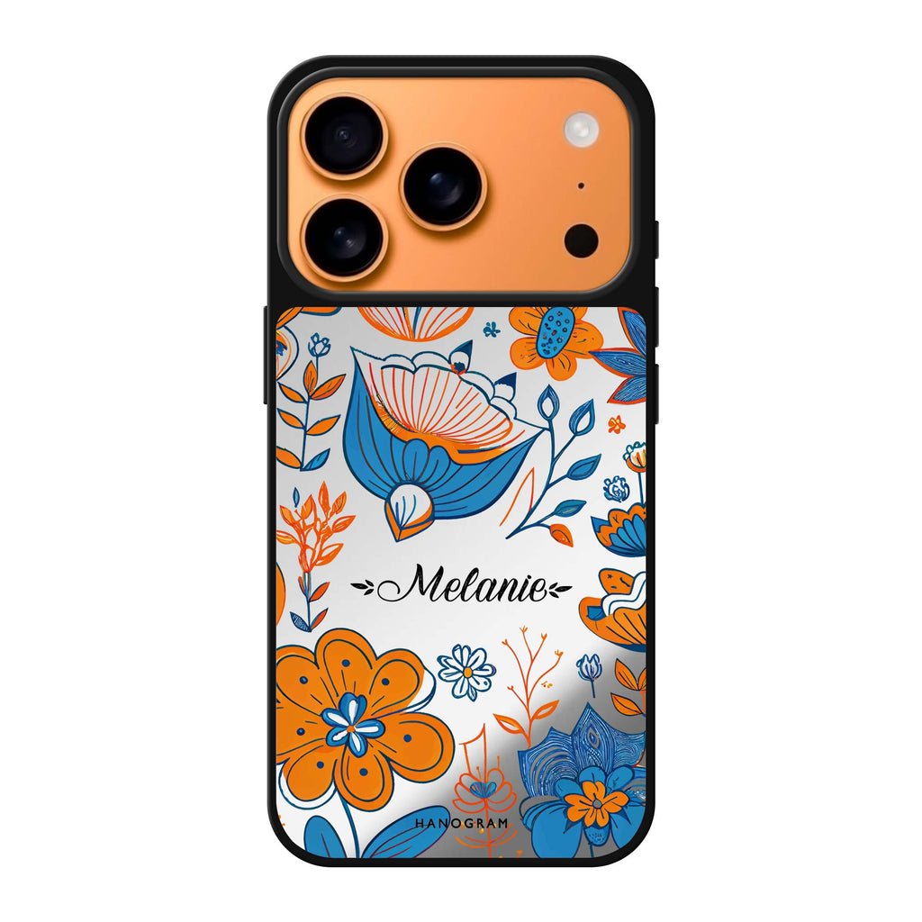 Floral Pattern #4 personalized name spring flower floral pattern iPhone 17 Pro Max mirror case