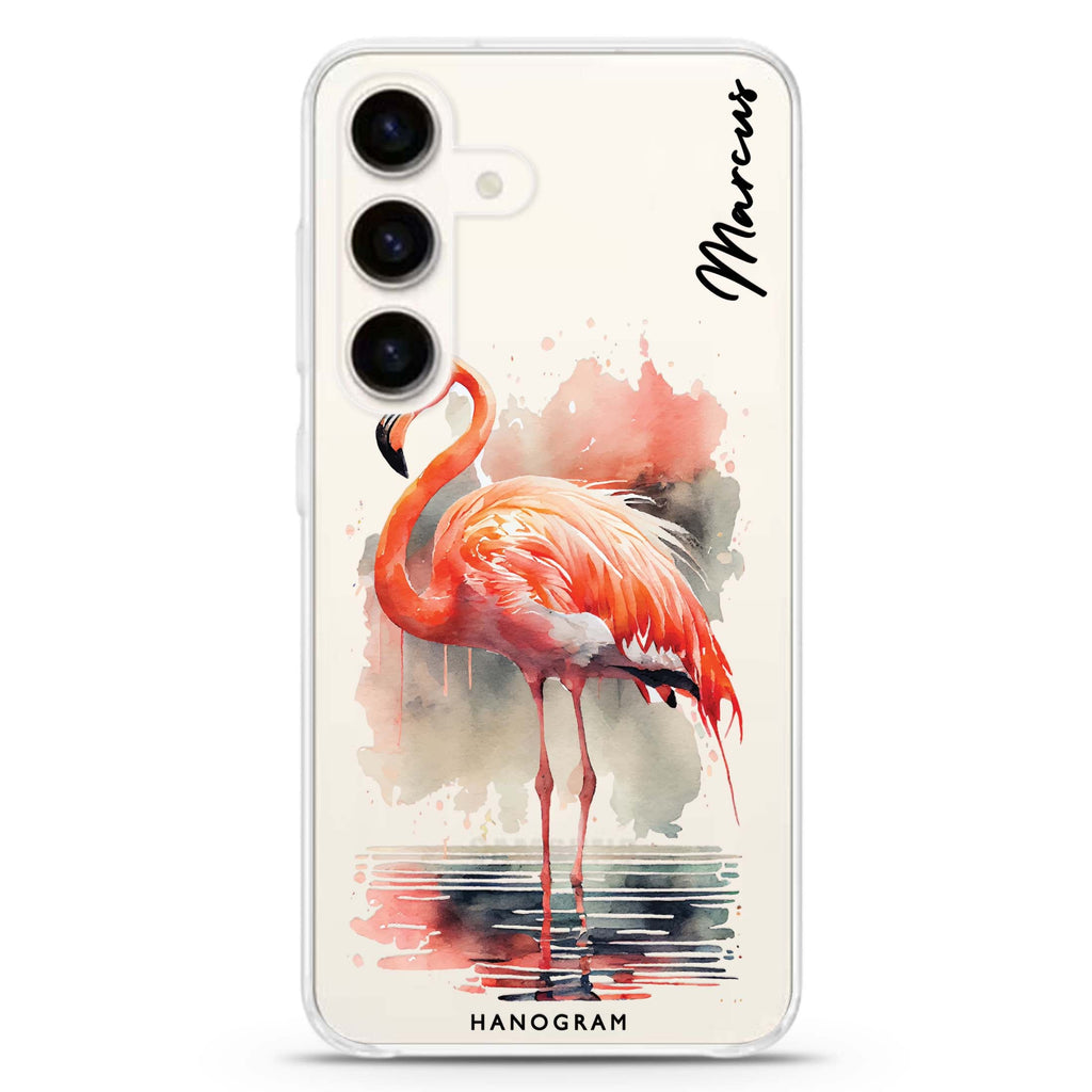 Flamingo in water Samsung Galaxy Ultra Clear Case