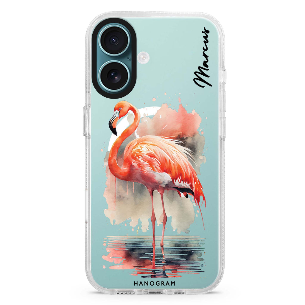 Flamingo in water MagSafe Compatible iPhone 16 Ultra Clear Case - Personalized and Stylish Protection