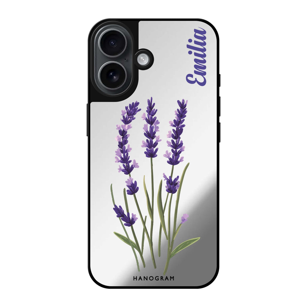Reflective iPhone 16 Mirror Case –Lavender Palette iPhone Design